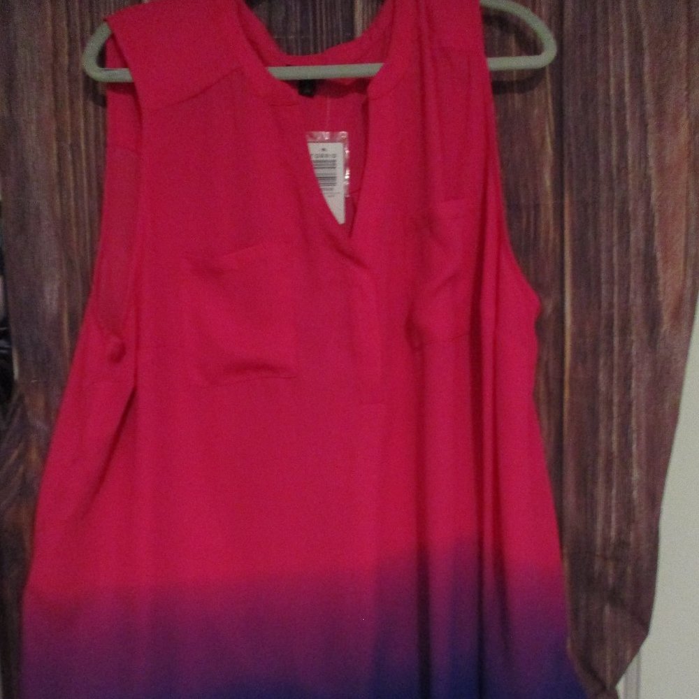 3X Torrid Sleeveless Harper Hot Pink and purple ombre NWT unique find